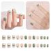 Medium Press-On Nails for Girls & Teens | Full Cover Ballerina Coffin False Nails - 24 Single-Colored Acrylics #05 - Buy Online on GoSupps.com