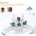 Ipetboom Bridal Comb Crystal Hair Comb Hair Side Flower Hair Combs Green Rhinestone Hair Clip Crystal Headpiece Styling Hair Clips Alloy Western Style Accessories Dinner Party - Buy Online on GoSupps.com