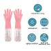 Waterproof Rubber Cleaning Gloves - 3 Pairs, Medium Size, Long Cuff, Flock Lining for Kitchen, Dish Washing and Household Cleaning - Style 4 - Buy Online on GoSupps.com