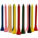 THIODOON Natural Wood Golf Tees - Pack of 100 - 3-1/4 inch & 2-3/4 inch - Mixed Colors - Reduce Side Spin & Friction - Buy Online on GoSupps.com