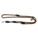 lionto Adjustable Dog Leash Multifunctional Leash Double Leash Shoulder Leash Robust Weatherproof Length 200 cm Brown Brown Medium