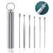 7PCS Professional Ear Wax Removal kit Earwax Removal Ear Pick Tools Reusable Spiral Ear Cleaner Ear Curette Cleaner Earwax Cleaner Tool Set (D)