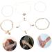 SEWACC 6pcs Beaded Bracelet Lockets Trendy Gifts Charm Bracelets Decor Boho Gifts The Gift Bohemian Bracelet Handmade Bracelet Women Wrist Jewelry Bracelet for Women Pendant Manual Travel 6.50X6.50X0.50CM White - Buy Online on GoSupps.com