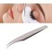 Precision Silver Stainless Steel Makeup Tools | Curved Tweezers for False Eyelashes | International Shipping - Buy Online on GoSupps.com