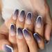 Ombre Matte Medium Coffin White Tips - 24pcs Full Cover Acrylic False Nails | No Dry Time & International Shipping - Buy Online on GoSupps.com