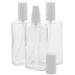 Oval Clear Glass Bottle with Atomizer & White Cap - 100ml Empty Kosmetex Bottle (Set of 3) | Ideal for Travel & DIY - Buy Online on GoSupps.com
