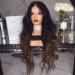 Hairpieces Women s Long Full Head Wigs Natural Curly Wavy Hair Ombre Dark Roots Heat Resistant Synthetic Wig