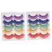 FOMIYES 10 Pairs Fake Eyelashes Purple Suits Lashes Green Suits Eyelashes with Color Long Wispy Lashes False Eyelash Reusable Party Eyelashes Beauty Eyelash Women False Eyelashes Miss