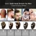 7D Rechargeable Bald Head Shaver Kit for Men - USB LED Electric Razor 5 in 1 Facial Trimmer for Beard Ear & Nose Hair - Perfect for Bald Men - Buy Online on GoSupps.com