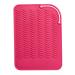 Oneleaf Portable Heat Insulated Silicone Mat Designed for Curling & Flat Irons Hair Straighteners Versatile and Durable Heat Resistant Silicone Pouch for Hair Styling Tools-Pink