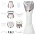 6 In 1 epilator of women's electrical wireless epilator for women's intimate area wet and dry facial epilator with pedicure and peeling brush massage head rechargeable food