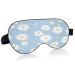 Beauty Daisy Pattern Sleep Mask for Women Men Smooth Comfortable Light Blocking Eye Mask Night Blindfold with Adjustable Strap for Travel Sleeping Shift Work