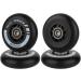 AOWESM Inline Skate Wheels 80mm 85A with ABEC-9 Bearings and Spacers - 4 Pack | Outdoor Roller Blades Replacement Wheels - Black - Buy Online on GoSupps.com