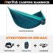 AnorTrek Camping Hammock - Lightweight Portable Parachute Hammock with Tree Straps - Blue&Dark Blue Single 110''L x 55''W - Buy Online on GoSupps.com