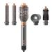 Hair Dryer Brush webeauty 5 in 1 One Step Professional Hot Air Brush Set for Fast Drying Curling Drying Straightening Combing Hair Styler Ceramic Coating Negative Ion 110000 RPM (Grey+Gold)