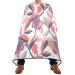 Waterproof Barber Cape -Pink Leaf Printing35 Cheetah Haircut Bib for Men Unisex Hair Cutting Cape(8rp1a)
