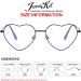 JOVAKIT Heart Shaped Blue Light Blocking Glasses - Fashionable Vintage Metal Frame Eyeglasses for Women - Stylish Protection 54mm Black - Buy Online on GoSupps.com