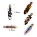 Magicsky 10PCS No Bend Hair Clips - Acrylic Resin Flat Clips for Styling, No Crease Curl Pins, Leopard White Black - Hairstyle Accessories for Women and Girls - Buy Online on GoSupps.com