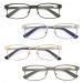 Reading Glasses for Men 4 Pack Mens Readers Comfort Reader Rectangle Metal Stainless Steel Eyeglasses 4-pack Mix Color 2.5 x