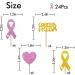 Cancer Free Cupcake Toppers Breast Cancer Awareness Cupcake Toppers Cancer Warrior/Survior Dessert Picks Pink Power Hope Ribbon Sign Party Decoration - Pink & Gold Glitter - Buy Online on GoSupps.com