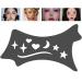 Silicone Winged Tip Eyeliners Contour - Flexible Soft Eyeliners Tool - Contour Eye Liners Guide Reusable Cleaning Cloths for Women Black