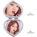 Deksias Heart Shape Mini Pocket Mirror Set with 20PCS Eyeshadow Sponge Applicator - Travel Makeup Compact Mirror (2.8 Inch) - Buy Online on GoSupps.com
