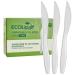 ECOLipak 100% Compostable Knives, 150 Pack Large Disposable Silverware Knives(7"), Heavy Duty Biodegradable CPLA Utensils Knives for Party, BBQ, Picnic