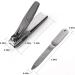 2PC Nail Clipper Set - Stainless Steel Rotary Head for Thick Nails & Nail File | Ideal Gift for Perfect Pedicure - Buy Online on GoSupps.com