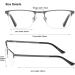 EYECEDAR 5-Pack Reading Glasses for Men Metal Gunmetal Half Frame Spring Hinges Eyeglasses Readers 1.50 Gunmetal 1.5 x - Buy Online on GoSupps.com