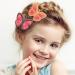 xbiez Vibrant Butterfly Hair Clip for Teens Girl Fashion Fabric Hairclip Side Bangs Bobby Pin Snap Clip Elegant Hair Ornament Red - Buy Online on GoSupps.com