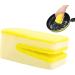 Huyath Scrub Sponges Kitchen U-Shaped Dish Scrubber Scouring Pad | Kitchen Sponges and Scrubbers Dish Wash Sponge Scrubbing Sponge for Cleaning Dishes Yellow - Buy Online on GoSupps.com