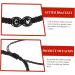 SOIMISS Black and White Heart Bracelet Beads for Friendship Bracelets Friendship Gift Heart Bracelet for Couples Simple Bracelet Initial Bracelet Women Bracelet Wrist Chain Miss Letter 6X6X0.5CM Black C - Buy Online on GoSupps.com