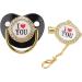 I Love You Schnuller Set - Exquisite Pacifier with Chain Clip | Perfect Gift & Party Accessory - Buy Online on GoSupps.com