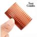 HD Novelty Set of 4 7cm Tort Plain Hair Combs Slides - French Side Combs & Twist Comb Hair Clips for Girls Women - Brown - Buy Online on GoSupps.com