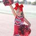 2 PCS Large Glitter Sequin Cheer Bows - Handmade for Jumbo Cheerleading Teen Girls (Red) - Buy Online on GoSupps.com