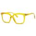 Eyekepper High Quality Reading Glasses - Oversized Rectangular Quality Reading Aid for Women - Yellow +1.00