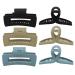 6 Pack Hair Clips 4.1" Large Claw Clips for Thick Hair Rectangle and Butterfly Hair Clips for Women Matte Non-Slip Strong Hold Hair Claws Clips for Thick Thin Curly Hair (A-Color)