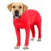 ETDANE DISCHERS FOR ORENTS Pets surgical recovery suit anti-failure bodyuit long-sleeved clamping pajamas with legs for female male dogs red S small red
