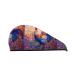 Hair Towel Wrap Hair Drying Towel with Button Towel Turban Head Towel to Dry Hair Quickly (Rooster Oil Painting)
