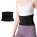 haozaikeji Unisex Winter Thicken Waist Warmer Thermal Waist Lumbar Support Belt Abdominal Stomach Kidney Warmer Black Black Medium