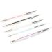 Pack of 5 Nail Dotting Tools Set Crystal Rhinestones Manicure Painting Pen Nail Art Kit 5 Colors