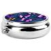 Beautiful Purple Butterfly Portable Round Pill Box | Lightweight Moisture-Proof Vitamin Organizer - One Size - Buy Online on GoSupps.com