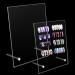 Noverlife 2PCS Transparent Nail Art Display Board, Acrylic False Nail Tips Sample Display, Display Polish Board for Nail Art Design, Professional Salon Nail Color Nail Practice Board - Large & Small Transparent - Large & Small