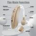 Rechargeable Hearing Amplifier for Seniors - Noise Cancelling, Digital Ear Assist Device with Volume Control - Brown - Buy Online on GoSupps.com