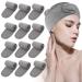 Leaflai Spa Facial Headband, 12Pack Makeup Headband Head Wrap Terry Cloth Headband Workout Headbands Adjustable Magic Sports Headbands for Bath, Makeup and Sport (Gray) 26x3.5 Inch (Pack of 12) gray