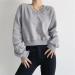Buy Women's Autumn Loose V-Neck Sweater Dress - Casual Gray Long Sleeve Outfit for Festivals | Stylish & Comfortable - Buy Online on GoSupps.com