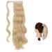 Ponytail Extension 24 Inch Long Wavy Ponytail Extension Magic Paste Synthetic Ponytail Hairpiece Wrap Around Wavy Ponytail Hair Extension for Women Ponytail Hairpiece for Women (Color : M24-613 Si 24inches M24-613