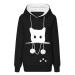 Women Long sleeve sweater hoodies with cats dog big bag cat bag sweater with zipper dog cat bag bag sweatshirt sweater hoodie women warm long-sleeved shirt cat sweater x-01 s