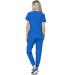 Women's Scrub Set: Mock Wrap Top & Jogger Pants | 7 Pocket, 4-Way Stretch | Nurse Dentist Uniform | Elements Select ES2956 | Medium Royal - Buy Online on GoSupps.com