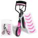 Eyelash pliers with advanced silicone replacement pads lash curler with no pain eyelash pliers with 6 pieces of refill pads the make-up tool perfectly curved eyelashes made of high quality carbon steel